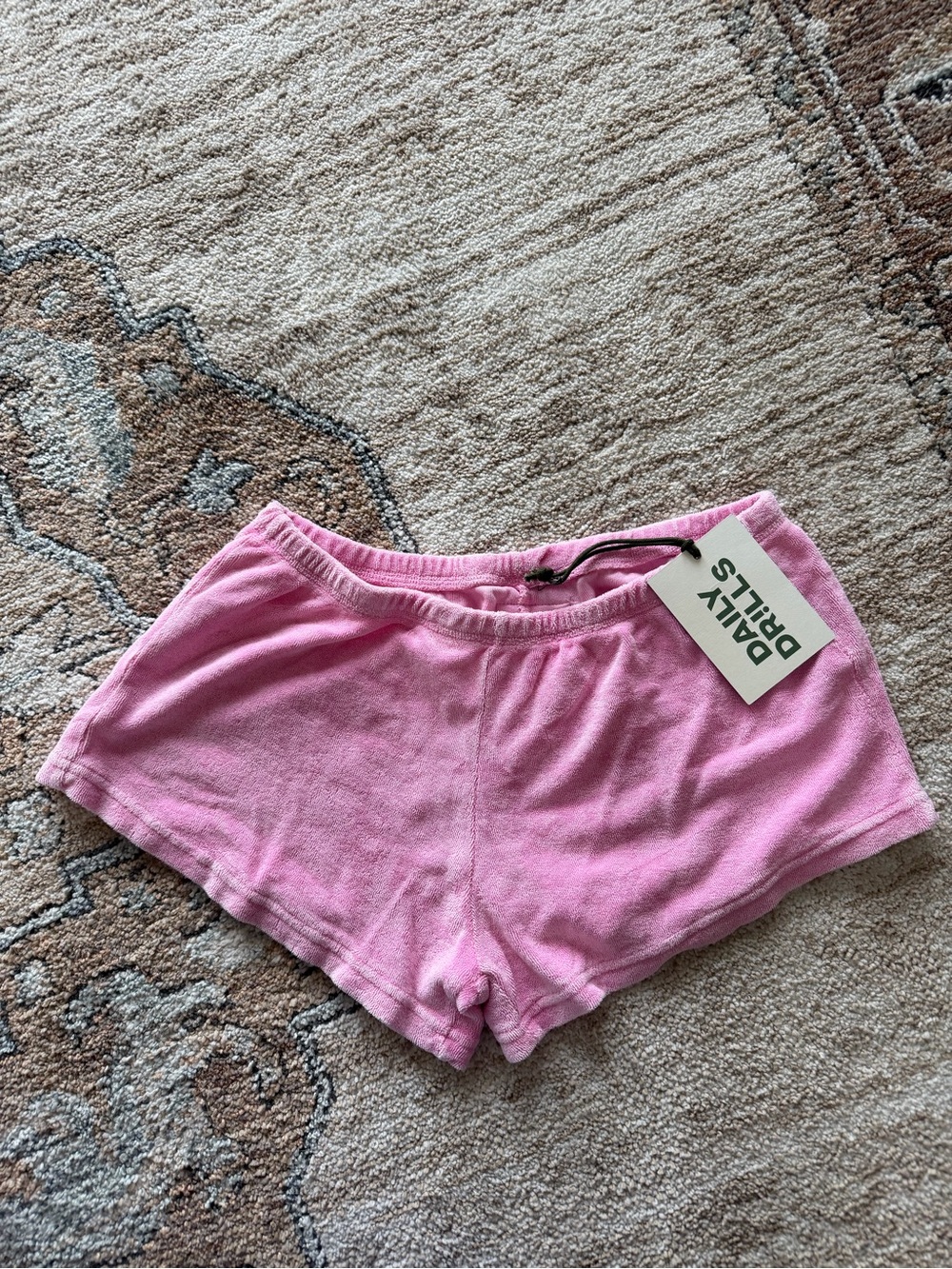 Daily Drills Pink Terry Micro Athletic Shorts - Picture 3 of 4